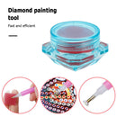 Diamond Painting Kit Glue Clay with Box Point Drill Beads Pen Mud (Blue)