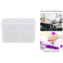 2 Compartments Cotton Pad Swab Storage Nail Art Gel Polish Remover Container Box