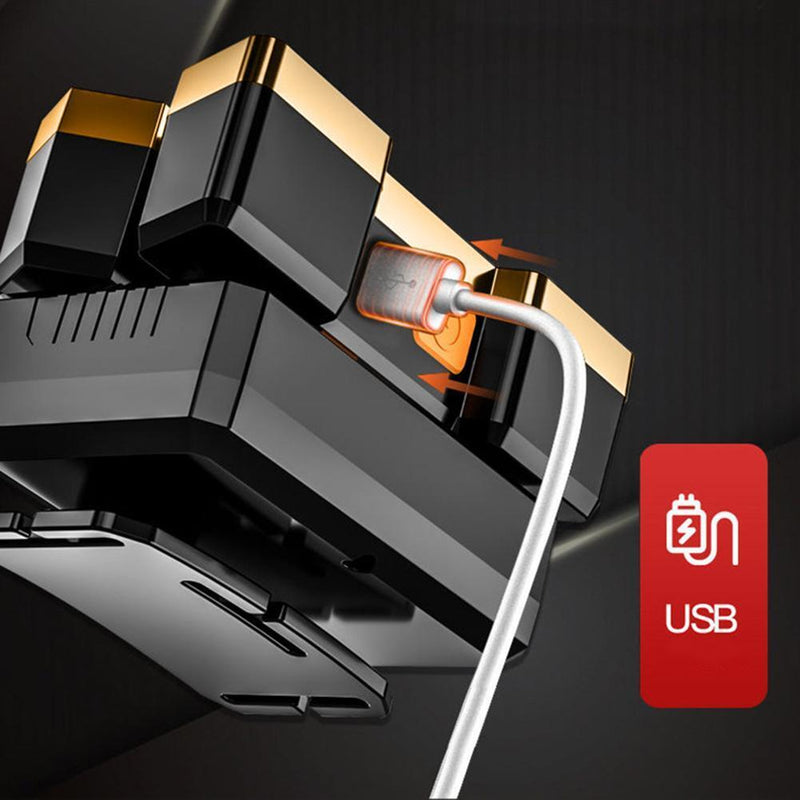 5xLED 1200mAh Portable Headlights USB Rechargeable Outdoor Fishing Front Lam