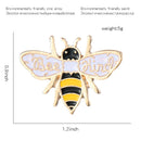 Cute Cartoon Bee Kind Enamel Pin Honey Bee Animal Badge Brooch Pins Jewelry Gift