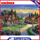 DIY Full Drill Round Diamond Painting Kit Suburban Garden Landscape Drawing Gift