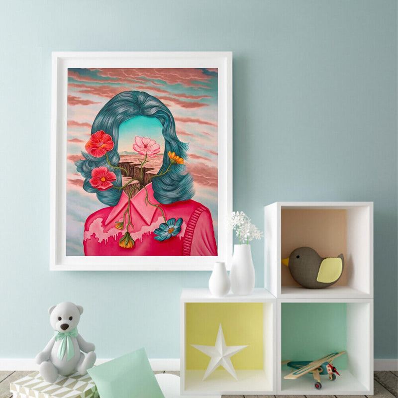 Flower Personification Oil Paint By Numbers Kit DIY Acrylic Painting on Canvas