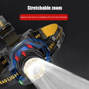 LED Headlamp Camping Head-mounted Flashlight Built-in 1200mAh Lithium Batte