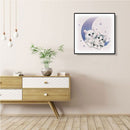 DIY Diamond Painting Embroidery Cute Cats Moon Full Drill Cross Stitch Kits