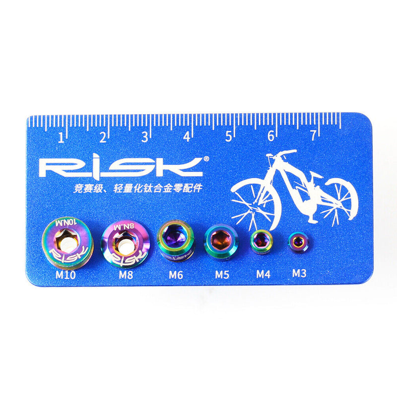 RISK Portable Screw Measuring Ruler MTB Road Bicycle Length Meter Measure Tool