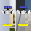 145LEDs 3 Head Light PIR Sensor Solar Outdoor Waterproof Lamp (JD-2858) Newly