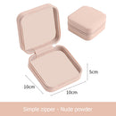 Jewelry Display Storage Box Travel Mini Portable Earrings Rings Case (Pink)