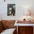 Retro Sitting Cat Metal Plate Painting for Bar Pub Tin Plaques Wall Sign Newly