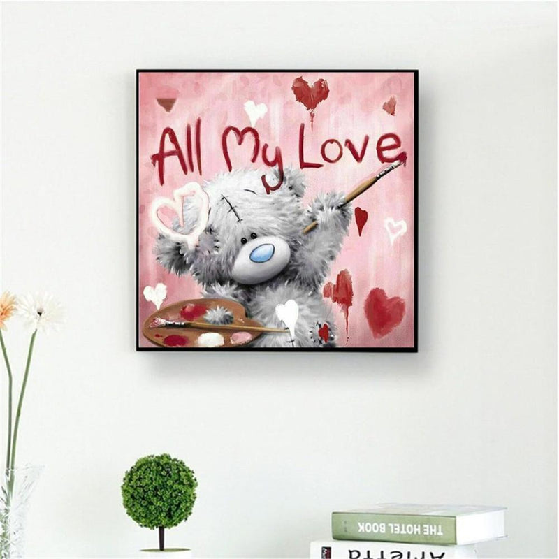 Bear Square Diamond Painting Cross Stitch 5D Mosaic Picture Home Decor Gift