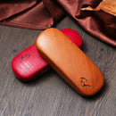 Wood Grain Eyeglass Box Hard Kit Holder Spectacle Case Reading Glasses Case