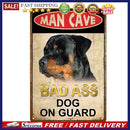 Home Weatherproof Retro Chic Dog Sign Iron Painting Wall Drawing Art Template