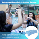 Oktoberfest Tablecover Bavarian Flag Check Table Cloth Outdoor Party Decora