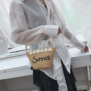 Straw Messenger Bags Woven Beach Crossbody Women Shoulder Handbags (Camel)