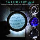 Magnifier Magnifying Glass with LED Light and Stand Shatterproof Magnify Glass