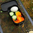 800ml Portable Japanese Aluminum Lunch Bento Box with Folding Handle (A) Newly