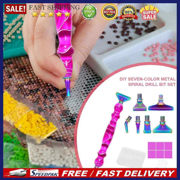 Diamond Painting Metal Point Drill Pen Kits DIY Art Craft (Purple Pen 13pcs)