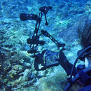 System Underwater Diving Triple Ball Clamp Flashlight Camera Bracket
