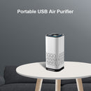 Portable USB Negative Ion Air Purifier w/ Filter Home Odor Remover (White)
