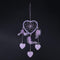 DIY Feathers Peach Heart Dreamcatcher Handmade Dream Catcher Net(Purple) Newly
