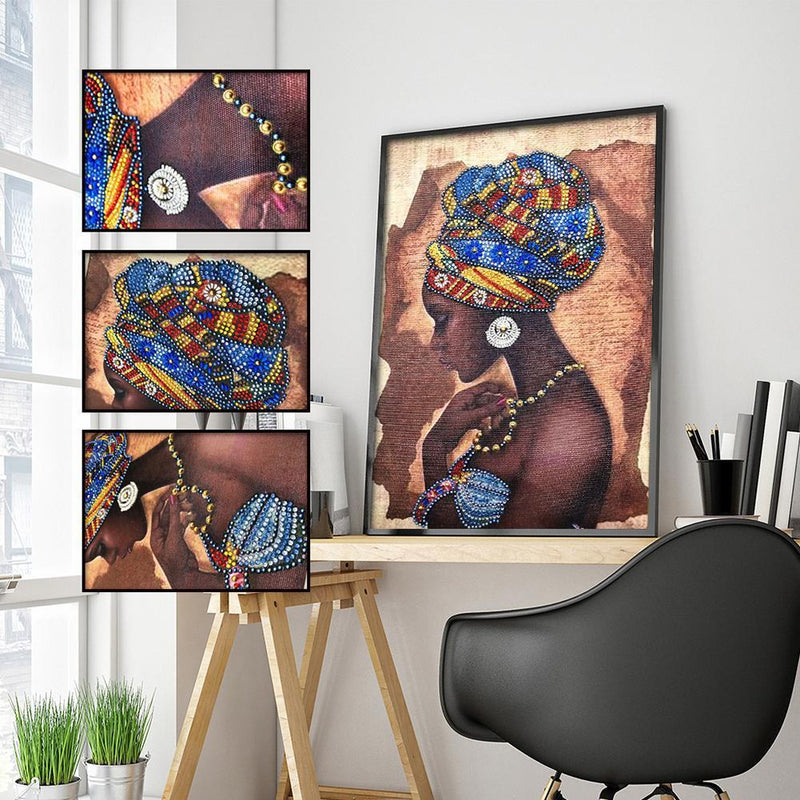 5D DIY Special Shaped Diamond Painting Woman Embroidery Kits Living Room Decor