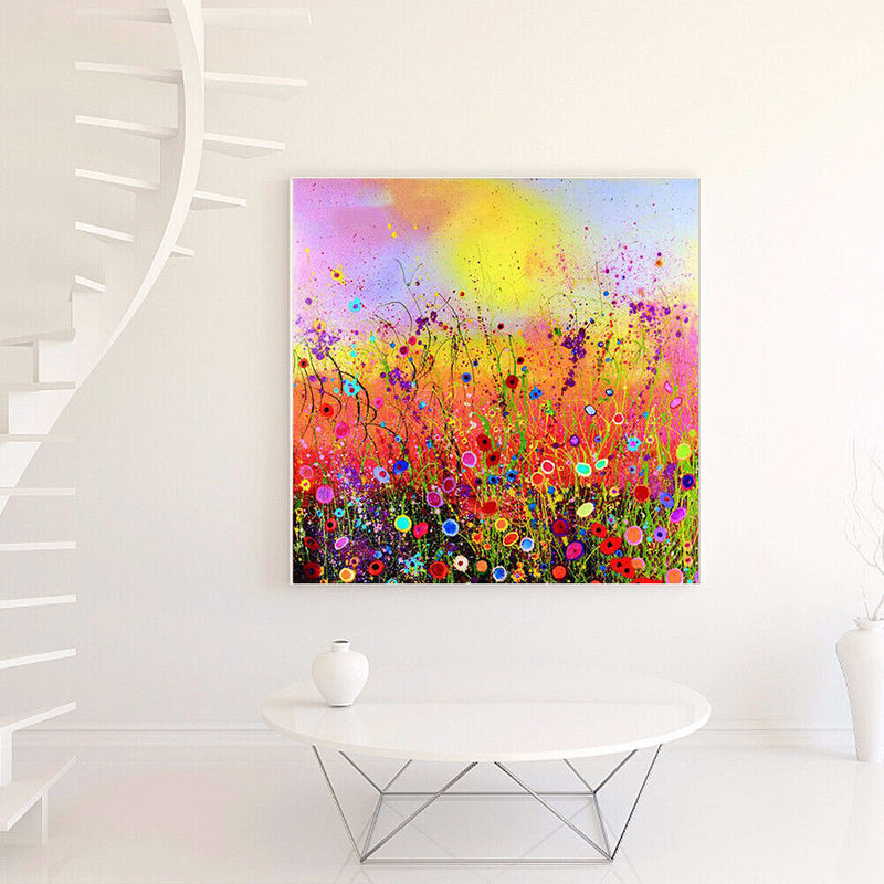 Color Flower Field Full Round Drill Drawing DIY 5D Diamond Painting Kit Craft