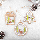 House Snowman Snowflake Elk Wood Hanging Xmas Ornament Christmas Tree Pendant