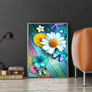 Diamond Painting DIY Daisy Butterfly Full Round Drill Rhinestone Picture