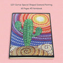 DIY Cactus Special Shaped Diamond Painting 60 Page A5 Notebook School Stationery