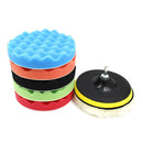 8pcs Car Polishing Disc Waxing Sponge Car Polisher Drill Adapter (6 inch)