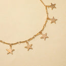 Simple Stars Necklace Fashion Pendant Women Charm Clavicle Chain Jewelry Gi