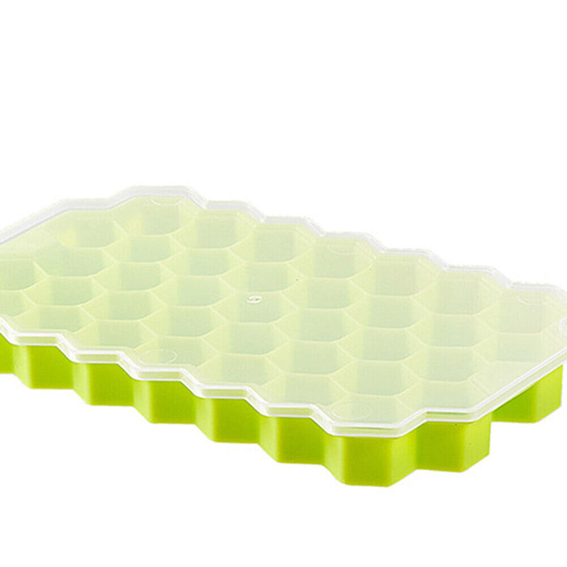 #A 37 Cavity Ice Cube Making Mold Reusable Silicone Ice Ball Fruit Tray for Summ