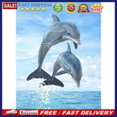 5D DIY Full Round Drill Diamond Painting Dolphin Cross Stitch Home Decor Gi
