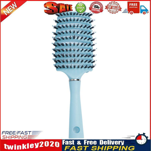 Scalp Massage Comb Bristle Women Curly Hair Detangle Brush Salon (Blue) Newly