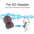 30pcs In Ear Earphone Silicone Earbuds Replace for KZ Headset (Gray+Red)