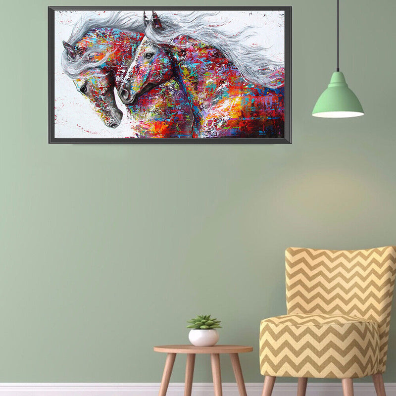 Galloping Horse Oil Paint By Numbers Kits Canvas DIY Hand Painted Wall Picture