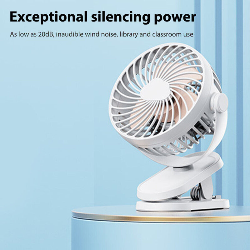 #A Quiet Clip-on Desktop Fan Mini Handheld USB Fans for Student Dormitory Office