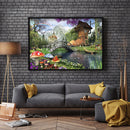 Full Embroidery DIY Printed Canvas Landscape Pattern 11CT Needlework Set Decor
