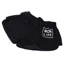 Women Sports Suit Letter Print Black Tops Short Pants Tracksuits (XL)