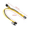 PCI-E 6-Pin Female to Dual 8-Pin (6+2-Pin) Male Graphics Card Power Cable