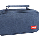 Large Capacity Pen Case Spacious Canvas Stationery Storage Bag (Dark Blue) Newly