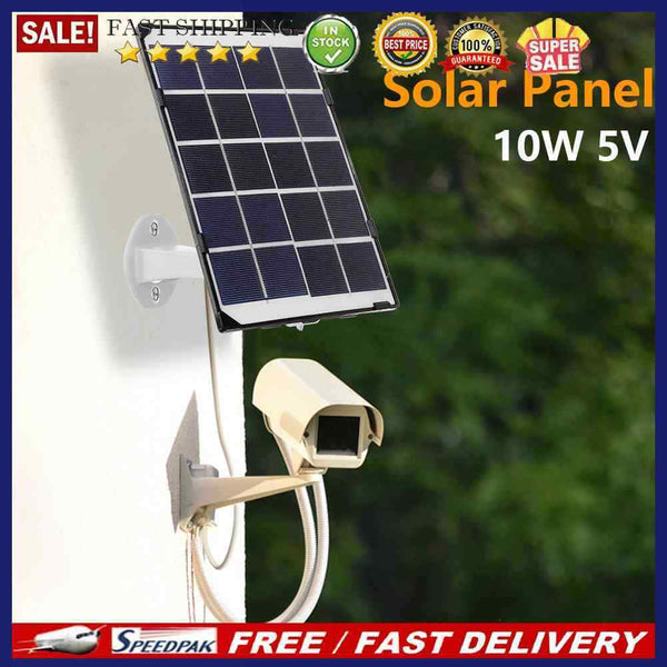 Solar Charging Panel with Charging Cable for Outdoor Security Surveillance