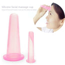 2pcs Silicone Cupping Suction Can Vacuum Face Leg Arm Massage Cup (Pink)