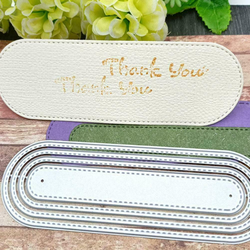 Oval Metal Bookmark Carbon Steel Cut Dice For Scrapbooking Photo Paper U6H9