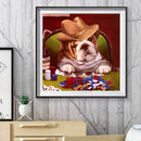 5D DIY Full Drill Diamond Painting Gambler Dog Cross Stitch Needlework Decor