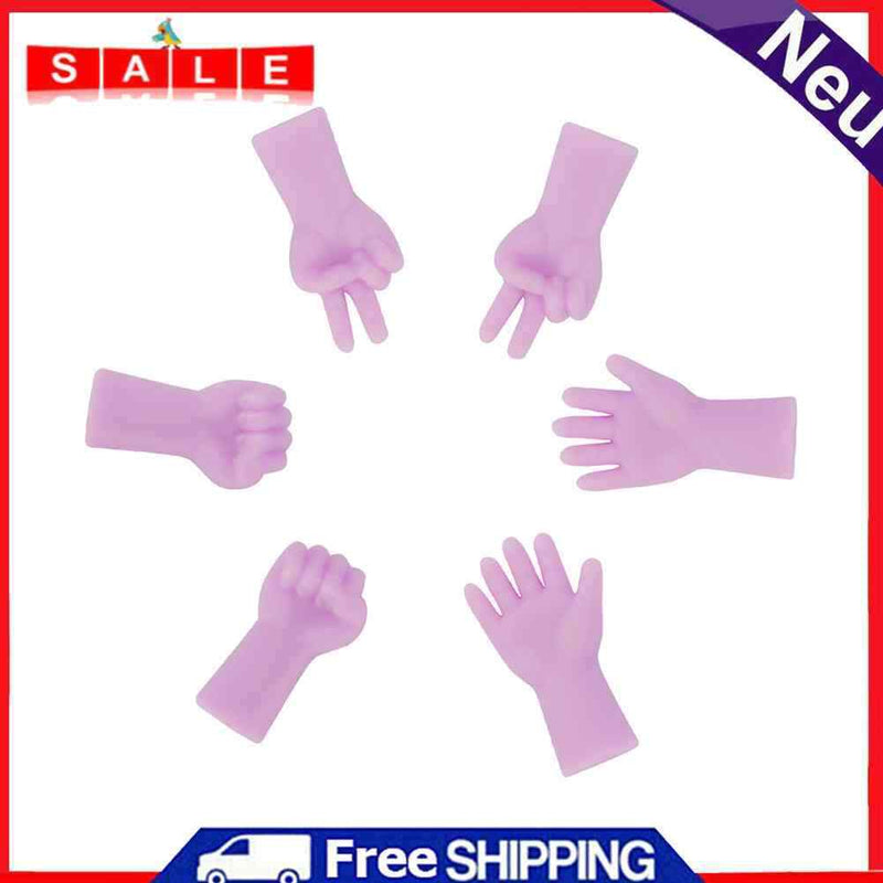 6pcs Cute Knitting Needles Point Caps Gesture Shape Needle Tip Stopper Protector