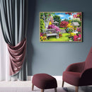 Colorful Garden 5D DIY Full Round Drill Diamond Painting Landscape Beadwork