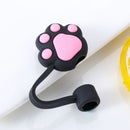 Tips Silicone Straw Plug Drinking Dust Cap Cup Accessories Cartoon Plugs Cover