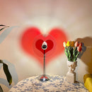 Color USB Touching Control Transparent Crystal Lamp Red Love Heart Night Light