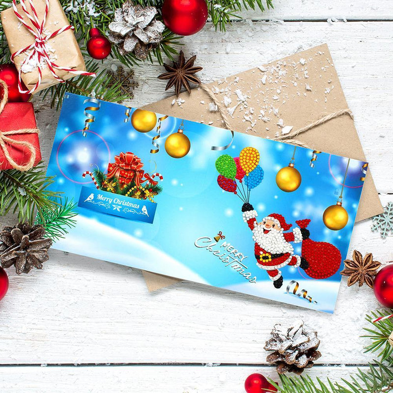 8pcs 5D DIY Partial Special Diamond Painting Xmas Greeting Cards Birthday Gifts