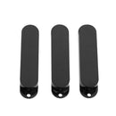 3pcs Single Rail Monocoil Humbucker Pickup Covers For Fender Strat(Black)